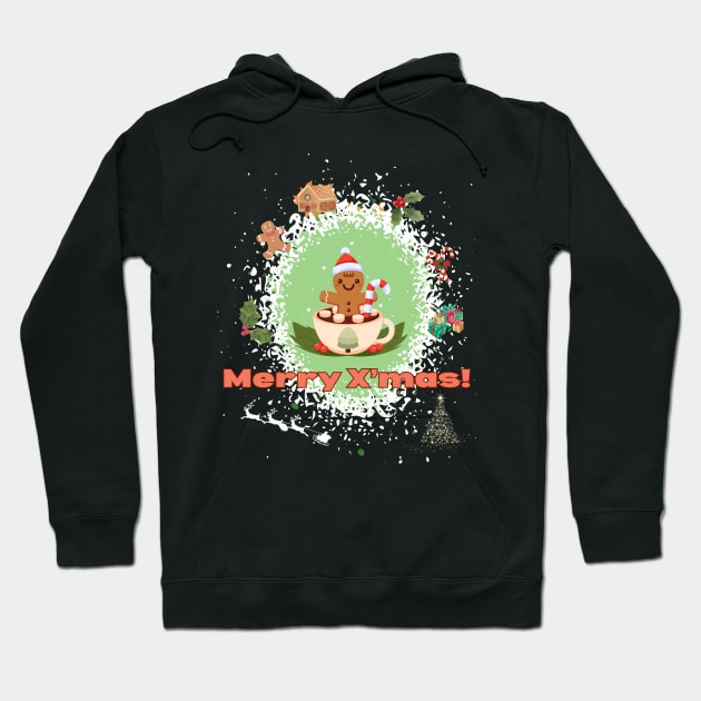 Run, run, fast as you can, it's gingerbread man! Hoodie by Tee Trendz